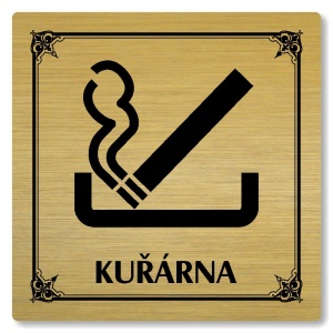 Kuřárna, 100x100mm, zlatá, Nebraska